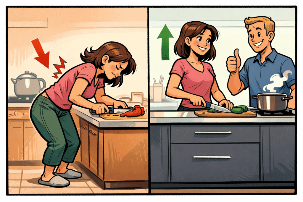 Quelle hauteur de plan de travail choisir pour sa cuisine ?