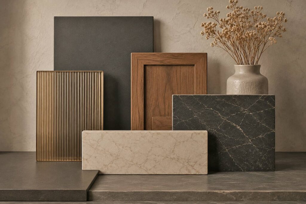 Couleurs & matériaux - Association de materiaux bois/pierre/métal