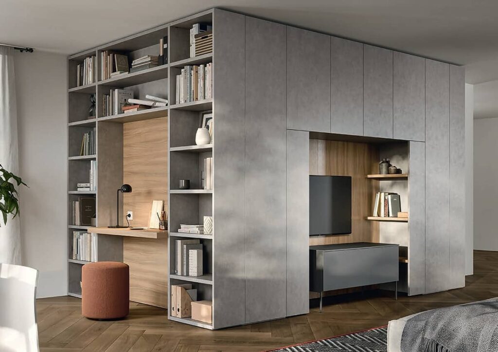 Bureau - Caché et intégré dans une chambre