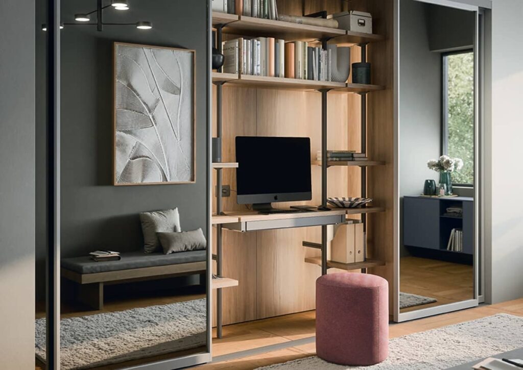Bureau - Dissimulable par portes coulissantes