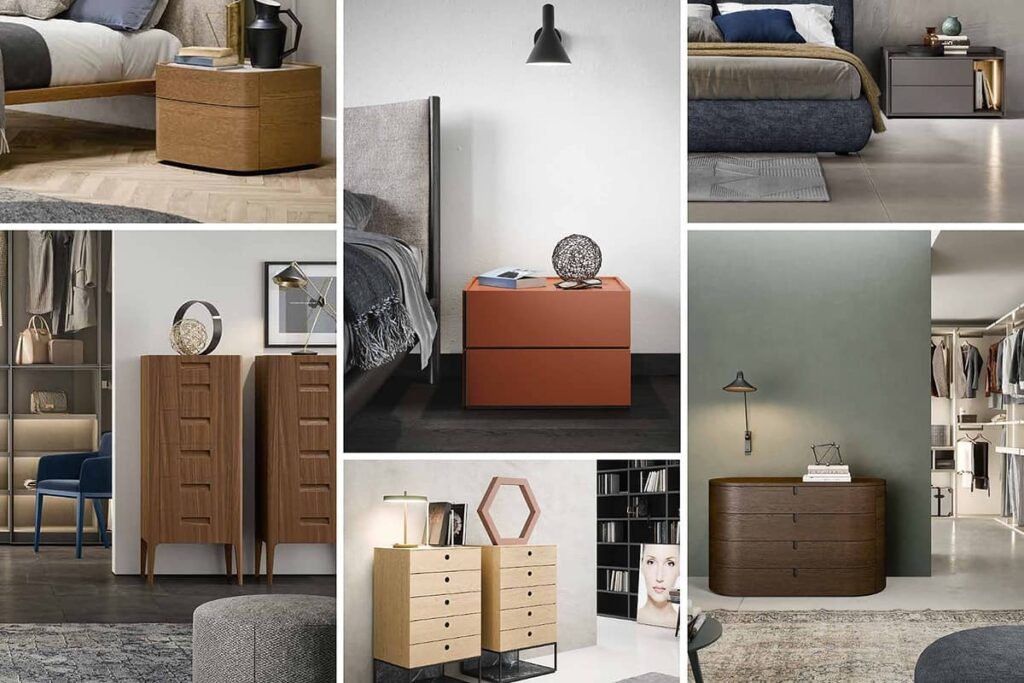 Chambre adulte - Meubles nomades et chevet/commodes
