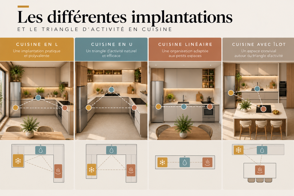 Triangle d’activité en cuisine : comment bien organiser son espace ?
