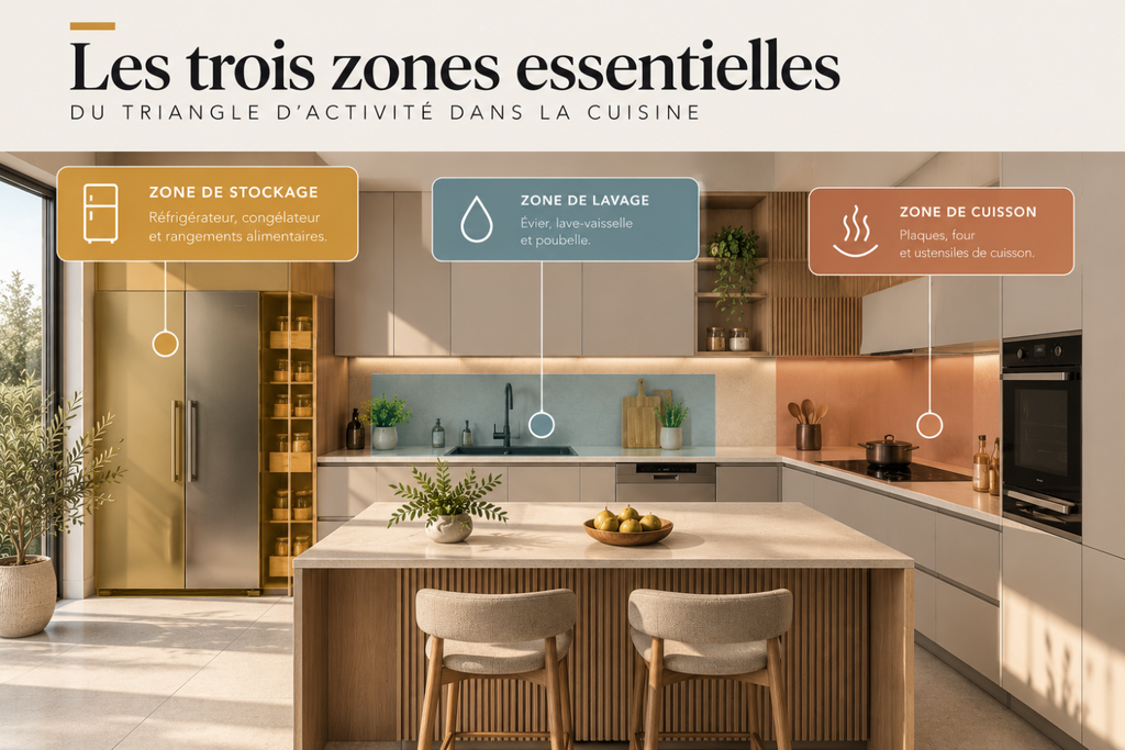 Triangle d’activité en cuisine : comment bien organiser son espace ?