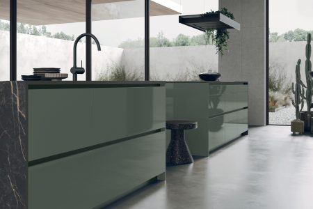 Cuisine Vert Sauge Bois Sur Mesure Bordeaux